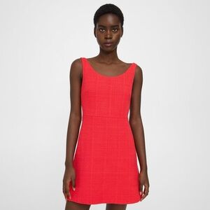 Theory Ballerina Neckline Mini Dress in Cotton Tweed - Grenadine Sz 2
